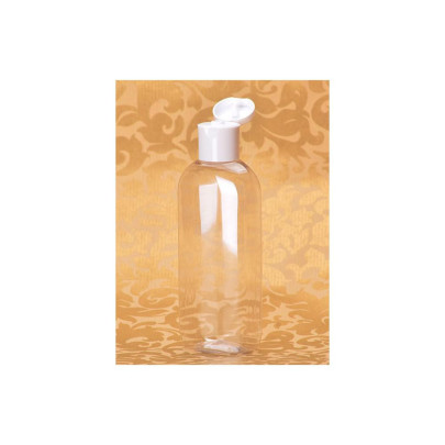 Plastová lahvička s odklápěcím uzávěrem čirá,100 ml