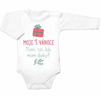 Moje 1. Vánoce, Mami, tati, kde mám dárky, body dlouhý rukáv bílé