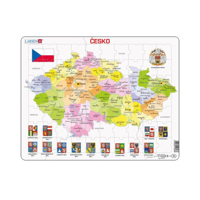Česká republika kraje 70 dílků Edu puzzle Dino