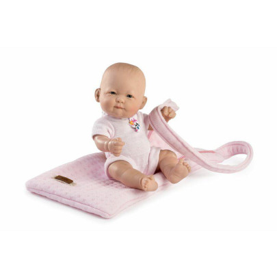 New Born holčička realistická panenka miminko s celovinylovým tělem - 25 cm Guca
