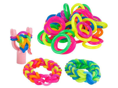 Sada pro pletení náramků z mega gumiček 72 ks Toys&Trends