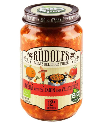 BIO Paella s lososem a zeleninou 190 g Rudolfs