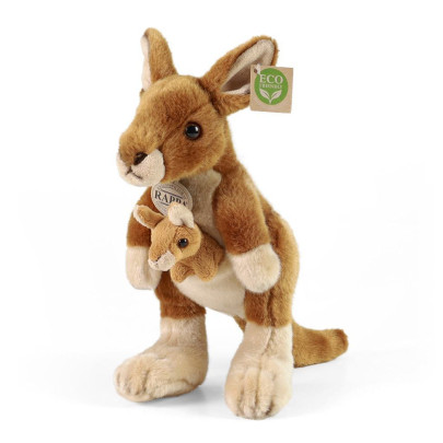 Plyšový klokan s mládětem 27 cm Eco-Friendly Rappa