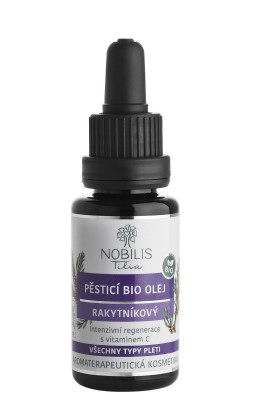 Pěsticí BIO olej rakytníkový 20 ml fialové sklo Nobilis Tilia