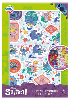 Třpytivé samolepky Stitch A5 8 archů