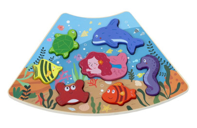 Dřevěné puzzle Podvodní svět propojitelné 2Kids Toys