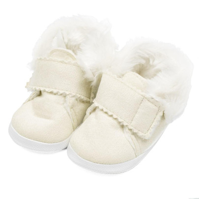 Kojenecké zimní semiškové capáčky New Baby béžové
