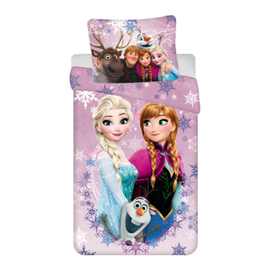 Povlečení do postýlky Frozen purple 200 x 140, 70 x 90 cm Jerry Fabrics
