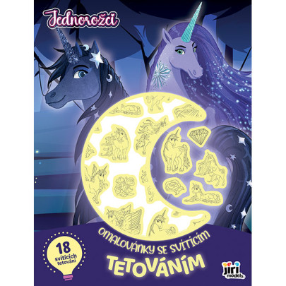 Omalovánky se svítícím tetováním Jednorožci
