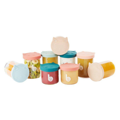 Skleněné misky s víčky ISY Bowls 6 x 250 ml + 3 x 120 ml Babymoov