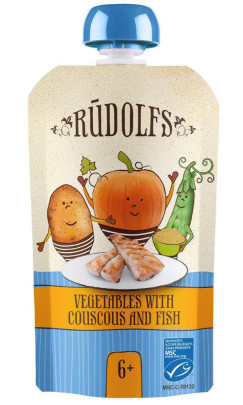 BIO kapsička Zelenina, kuskus, ryba 110 g Rudolfs 