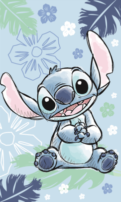 Ručník Lilo and Stitch "Ohana blue" 30 x 50 cm Jerry Fabrics