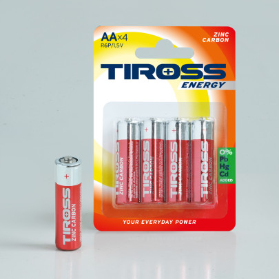 Baterie AA (R6P, 1.5 V) zinko-uhlíkové balení 4 ks