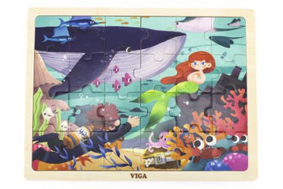 Dřevěné puzzle - malá mořská víla