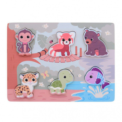 The Wildies Family dřevěné puzzle Feel & Touch