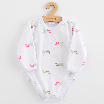 Kojenecké celorozepínací body Classic II raspberry New Baby