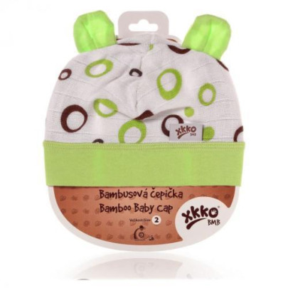 Bambusová dětská čepička Kikko vel. 2 (36-38cm)