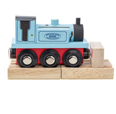Dřevěný vláček Teriér modrý Bigjigs Rail