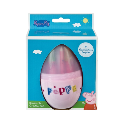 Vejce s výtvarnými potřebami velké Peppa Pig