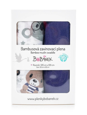 Bambusové zavinovací pleny Duo Pack Bobánek