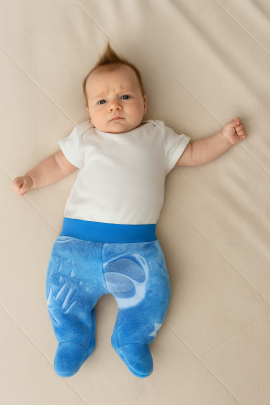 Zimní polodupačky wellsoft svítící Baby Service raketa modré
