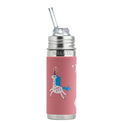 Dětská láhev Termo se slámkou 260 ml Pura