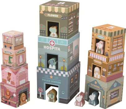 Skládací věž z kostek City 2Kids Toys