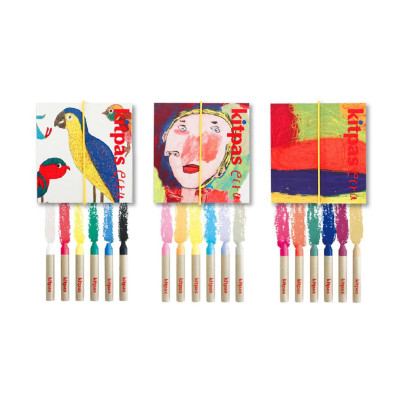 Voskové pastelky na sklo a papír 6 ks Kitpas by Artist