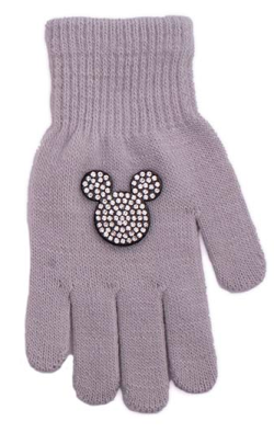 Zimní pletené rukavice prstové rukavice 9-13 let Mickey