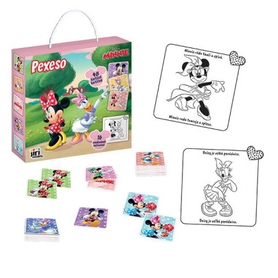 Pexeso v krabičce s omalovánkou Minnie
