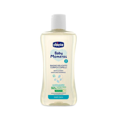 Šampon jemný na vlasy a tělo Baby Moments 200 ml Chicco