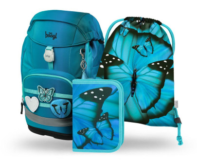 Set 3 Airy Plus Butterfly: batoh, penál, sáček Baagl