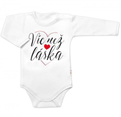 Body dlouhý rukáv Víc než láska bílé Baby Nellys