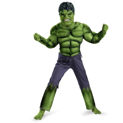 Dětský kostým Svalnatý Hulk s maskou Vel. 110-122/M
