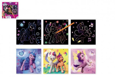 Škrabací obrázek 3 ks barevný My little Pony
