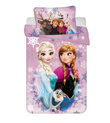 Povlečení do postýlky Frozen purple 100 x 135, 40 x 60 cm Jerry Fabrics