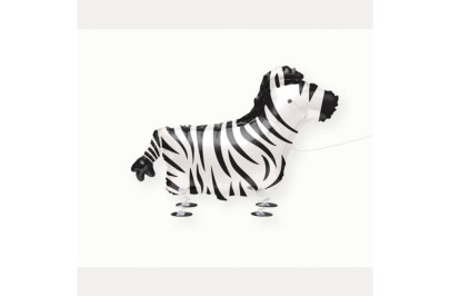 Fóliový balónek nafukovací chodící zebra 76 cm
