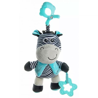 Edukační hrající plyšová hračka s klipem Baby Mix zebra