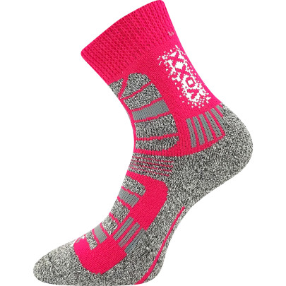 Ponožky dětské zimní Traction vlněné magenta 
