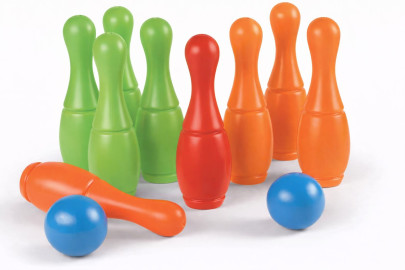 Bowlingový set 9+2 plnitelný vodou nebo pískem 27 cm Androni