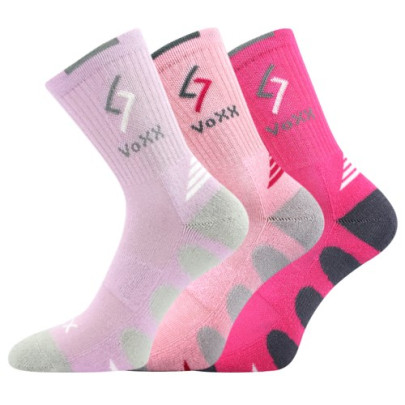 Ponožky dětské sportovní Tronic bavlněné dívčí (3 páry) 