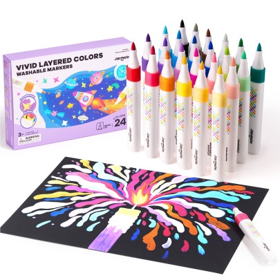 Vivid layered Fixy Omyvatelné 24 ks