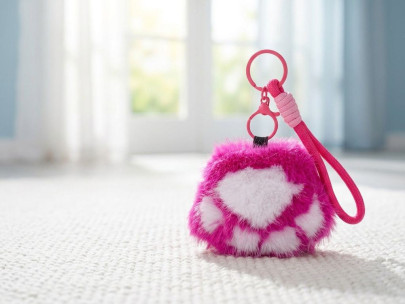 Přívěsek na klíče kočičí tlapka plyšová 10 cm Glamour