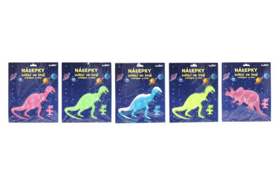 Nálepky svítící ve tmě - dinosauři