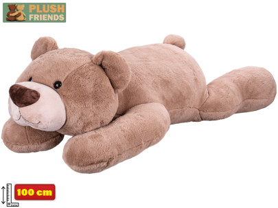 Medvěd plyšový 100 cm ležící 0 m+Plush Friends 
