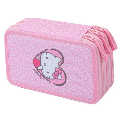 Školní penál třípatrový Hello Kitty Sweet Leopard GRS Baagl