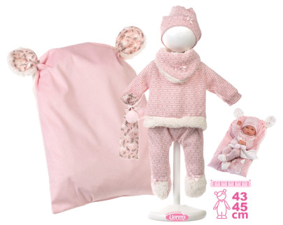 Obleček pro panenku miminko New Born velikosti 40-42 cm s doplňky Llorens