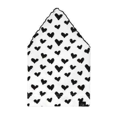 Dětský šátek na hlavu Black heart Esito bílá