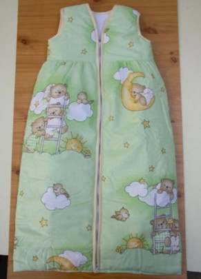 Spací pytel Medvídek na mráčku zelený 105 cm