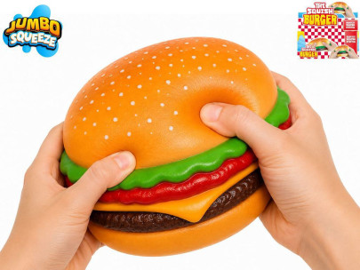 Mega squeeze hamburger strečový jumbo 12,5 x 12,5 x 7 cm